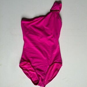 Michael Kors one shoulder pink one piece swimsuit Villa Del Mar Logo Bar …